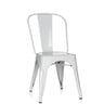 Chaise de bistrot VANTAGGIO COMFORT blanche en métal avec des bords de dossier arrondis de hjh OFFICE
