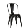 Chaise de bistrot noire VANTAGGIO COMFORT en métal brillant avec dossier haut de hjh OFFICE