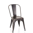 Chaise de bistrot VANTAGGIO COMFORT aspect noir et or avec structure en métal et dossier incurvé de hjh OFFICE