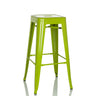 Tabouret de bar vert VANTAGGIO HIGH en métal avec surface brillante et repose-pieds de hjh OFFICE