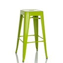 Tabouret de bar vert VANTAGGIO HIGH en métal avec surface brillante et repose-pieds de hjh OFFICE
