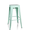 Tabouret de bar VANTAGGIO HIGH vert pastel aspect mat avec quatre pieds et repose-pieds de hjh OFFICE