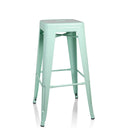 Tabouret de bar VANTAGGIO HIGH vert pastel aspect mat avec quatre pieds et repose-pieds de hjh OFFICE