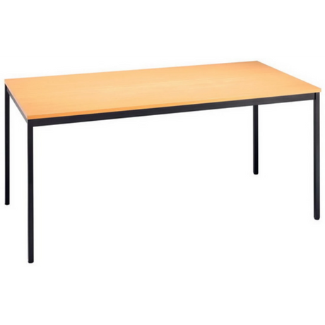 Bureau VEKTOR 6 avec plateau couleur hêtre et structure noire de hjh OFFICE PRO