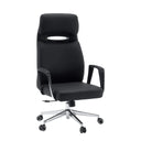 Siège de direction de qualité professionnelle VELVET ECO noir avec structure chromée et roulettes pour moquette de hjh OFFICE