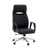 Siège de direction de qualité professionnelle VELVET ECO noir avec structure chromée et roulettes pour moquette de hjh OFFICE