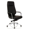 Siège de direction de qualité professionnelle VELVET noir avec accoudoirs et étoile en aluminium brillant de hjh OFFICE
