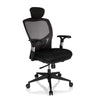 Siège de bureau haut de gamme VENUS BASE en gris-noir avec dossier en maille et appuie-tête de hjh OFFICE