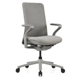 Siège de bureau haut de gamme VERVIO en gris avec dossier en maille et accoudoirs de hjh OFFICE