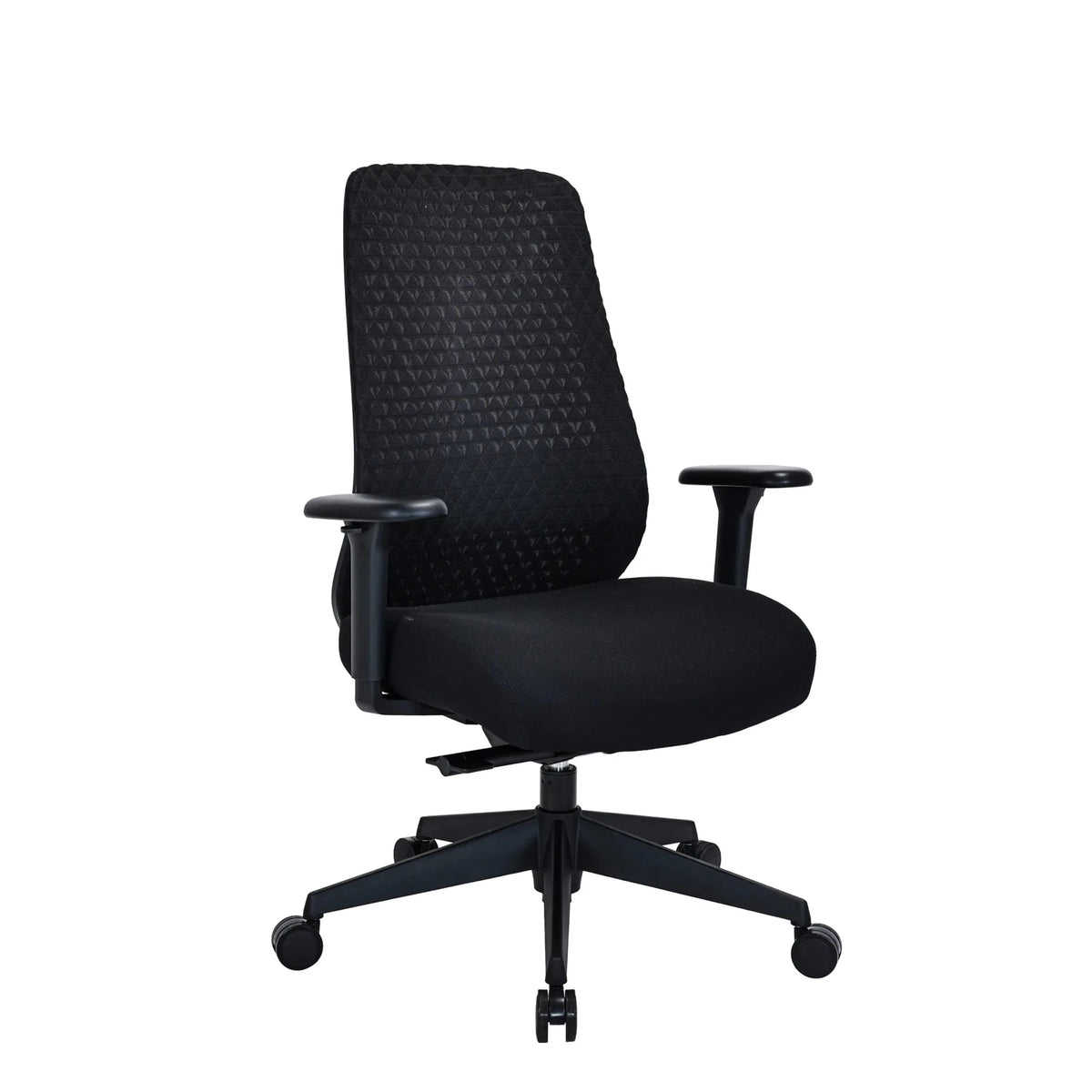 Siège de bureau de qualité professionnelle Verviq noir avec revêtement en tissu texturé et accoudoirs de hjh OFFICE