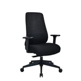 Siège de bureau de qualité professionnelle Verviq noir avec revêtement en tissu texturé et accoudoirs de hjh OFFICE