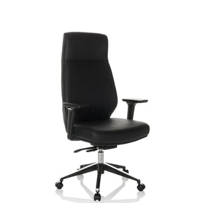 Siège de direction de qualité professionnelle VITORO ECO noir avec revêtement en similicuir et accoudoirs de hjh OFFICE