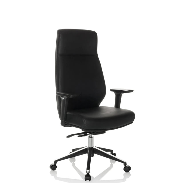 Siège de direction de qualité professionnelle VITORO ECO noir avec revêtement en similicuir et accoudoirs de hjh OFFICE