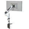 Fixation pour écran VM-MG1 en blanc et noir avec bras pivotant flexible et fixation de bureau de hjh OFFICE