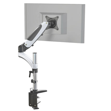 Fixation pour écran VM-MG1 en blanc et noir avec bras pivotant flexible et fixation de bureau de hjh OFFICE