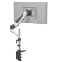 Fixation pour écran VM-MG1 en blanc et noir avec bras pivotant flexible et fixation de bureau de hjh OFFICE