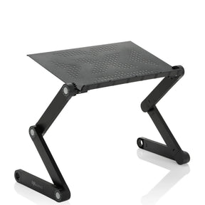 Bureau assis-debout VM-SA II en noir avec surface perforée et cadre réglable de hjh OFFICE