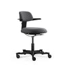 Chaise de travail WORK 40 gris foncé avec accoudoirs et cinq roulettes de hjh OFFICE