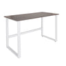 Bureau WORKSPACE LIGHT I avec plateau gris et structure blanche de hjh OFFICE