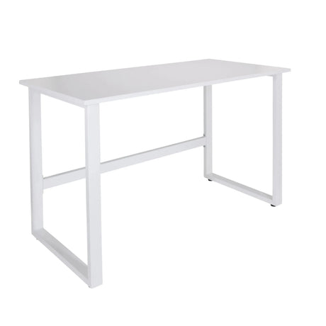 Bureau blanc WORKSPACE LIGHT I avec un plateau simple et un piètement en U de hjh OFFICE