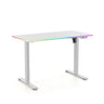 Bureau réglable en hauteur électriquement Worktime Kid en blanc avec éclairage RGB de hjh OFFICE