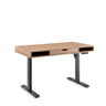Bureau réglable en hauteur électriquement Worktime Style en chêne avec cadre noir et tiroir de hjh OFFICE