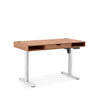 Bureau réglable en hauteur électriquement Worktime Style en chêne avec structure blanche et tiroir de hjh OFFICE