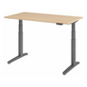Bureau à hauteur réglable électriquement XBHM 14 GG en chêne avec pieds gris et panneau de commande de hjh OFFICE PRO