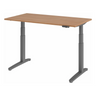 Bureau à hauteur réglable électriquement XBHM 14 GG aspect noyer avec pieds gris et panneau de commande de hjh OFFICE PRO