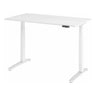 Bureau à hauteur réglable électriquement XBHM 14 WC en blanc avec panneau de commande numérique sur le bord de la table de hjh OFFICE PRO
