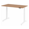 Bureau à hauteur réglable électriquement XBHM 14 WW avec effet noyer et structure blanche de hjh OFFICE PRO