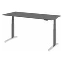 Bureau à hauteur réglable électriquement XBHM 19 GC en graphite avec panneau de commande numérique de hjh OFFICE PRO