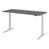 Bureau à hauteur réglable électriquement XBHM 19 SS en graphite avec structure blanche de hjh OFFICE PRO