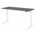 Bureau à hauteur réglable électriquement XBHM 19 WC en graphite avec piètement blanc de hjh OFFICE PRO