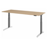 Bureau à hauteur réglable électriquement XBHM 20 GC en chêne avec piètement gris de hjh OFFICE PRO