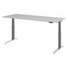 Bureau à hauteur réglable électriquement XBHM 20 GC en gris avec panneau de commande numérique de hjh OFFICE PRO