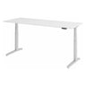 Bureau à hauteur réglable électriquement XBHM 20 SS en blanc avec panneau de commande de hjh OFFICE PRO