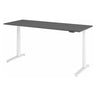 Bureau à hauteur réglable électriquement XBHM 20 WC en graphite avec structure blanche et panneau de commande de hjh OFFICE PRO
