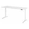 Bureau à hauteur réglable électriquement XBHM 20 WC en blanc avec panneau de commande intégré de hjh OFFICE PRO