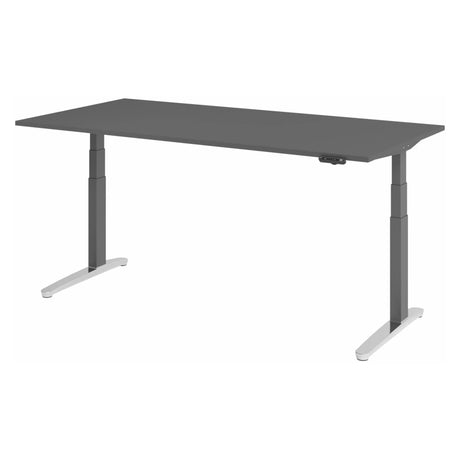 Bureau à hauteur réglable électriquement XBHM 2E GC en graphite avec panneau de commande numérique de hjh OFFICE PRO