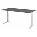 Bureau à hauteur réglable électriquement XBHM 2E SS en graphite avec structure blanche de hjh OFFICE PRO
