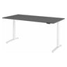 Bureau à hauteur réglable électriquement XBHM 2E WC en graphite avec structure blanche de hjh OFFICE PRO