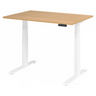 Bureau à hauteur réglable électriquement XDKB 12 W aspect chêne avec structure blanche de hjh OFFICE PRO