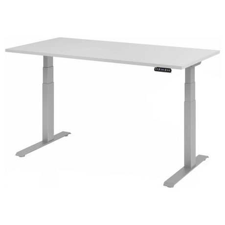 Bureau réglable en hauteur électriquement XDKB 16 S en gris avec affichage numérique de hjh OFFICE PRO