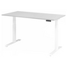 Bureau à hauteur réglable électriquement XDKB 16 W en gris avec panneau de commande numérique de hjh OFFICE PRO
