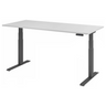 Bureau réglable en hauteur gris XDKB 19 G avec panneau de commande numérique et piètement en T de hjh OFFICE PRO