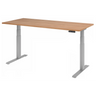 Bureau à hauteur réglable électriquement XDKB 19 S avec plateau effet noyer de hjh OFFICE PRO