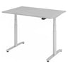 Bureau à hauteur réglable électriquement XDLR 12 S en gris avec deux pieds de hjh OFFICE PRO