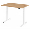 Bureau à hauteur réglable électriquement XDLR 12 W avec plateau en chêne noueux et piètement blanc de hjh OFFICE PRO
