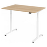 Bureau à hauteur réglable électriquement XDLR 12 W avec plateau en chêne et structure blanche de hjh OFFICE PRO